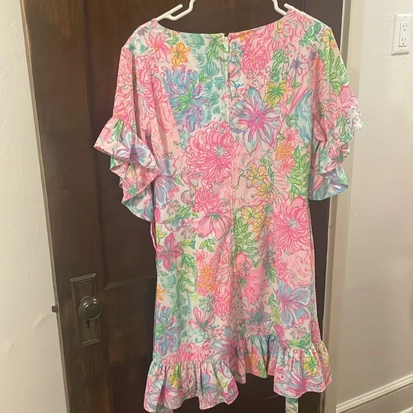 Lilly Pulitzer Darlah Wrap Dress Size 14 - Picture 6 of 7